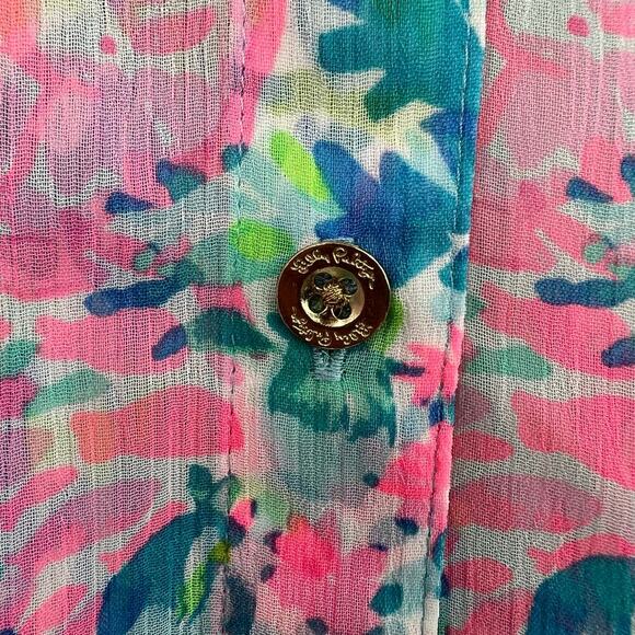NEW Lilly Pulitzer Fished My Wish Natalie Maxi Coverup Dress colorful Size large - Picture 8 of 11